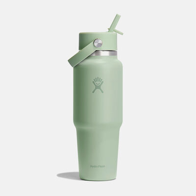 32 oz Wide Mouth Travel Bottle with Flex Straw Cap בקבוק פיה נפתחת